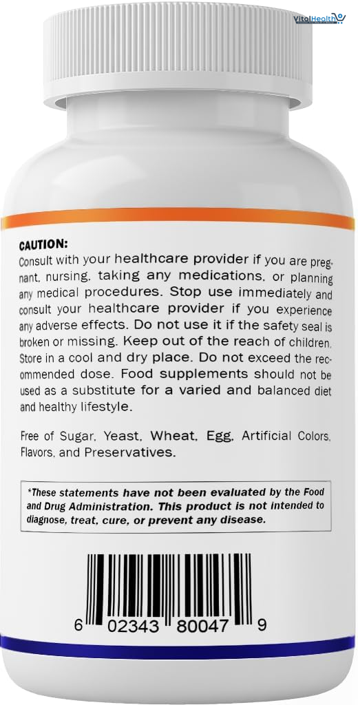Vitamatic Hyaluronic Acid Supplements 200mg - Supports Healthy Connective Tissue and Joints - Promote Youthful Healthy Skin - 120 Capsules thumbnail 4