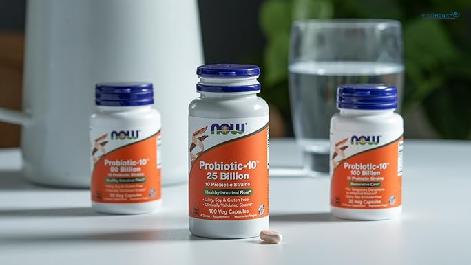 NOW Foods Supplements, Probiotic-10™, 100 Billion, with 10 Probiotic Strains,Dairy, Soy and Gluten Free, Strain Verified, 30 Veg Capsules thumbnail 4