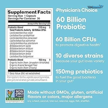 Probiotic Gut Health Supplement Burn Fat Metabolism and Promotes Nutrient Digestion for Adult Men and Women thumbnail 5