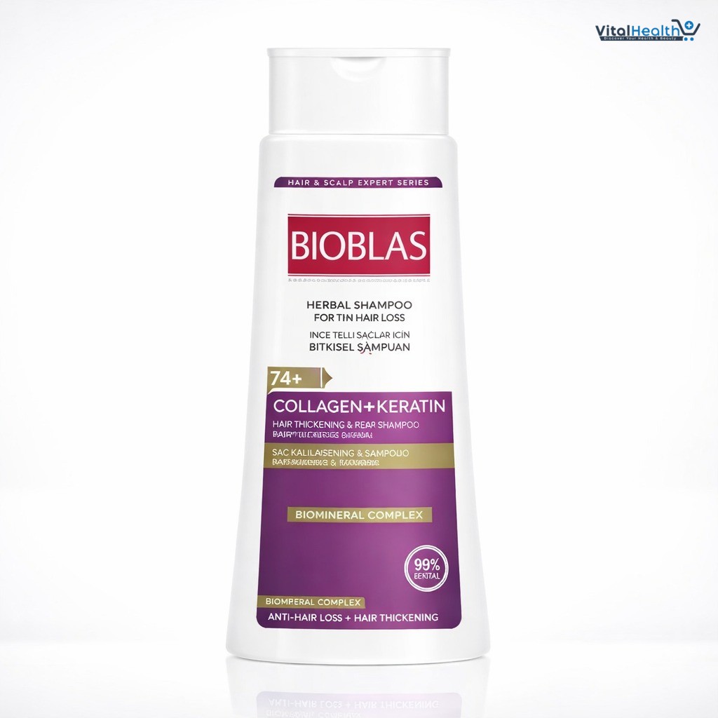 Bioblas Collagen + Keratin Hair Loss Herbal Shampoo – Anti-Hair Fall &amp; Volumizing Formula (360ml) thumbnail 4