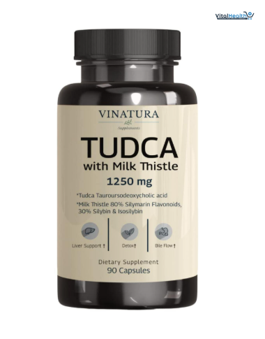 Vinatura TUDCA With Milk Thistle 1250mg _ 90 Capsules thumbnail 4