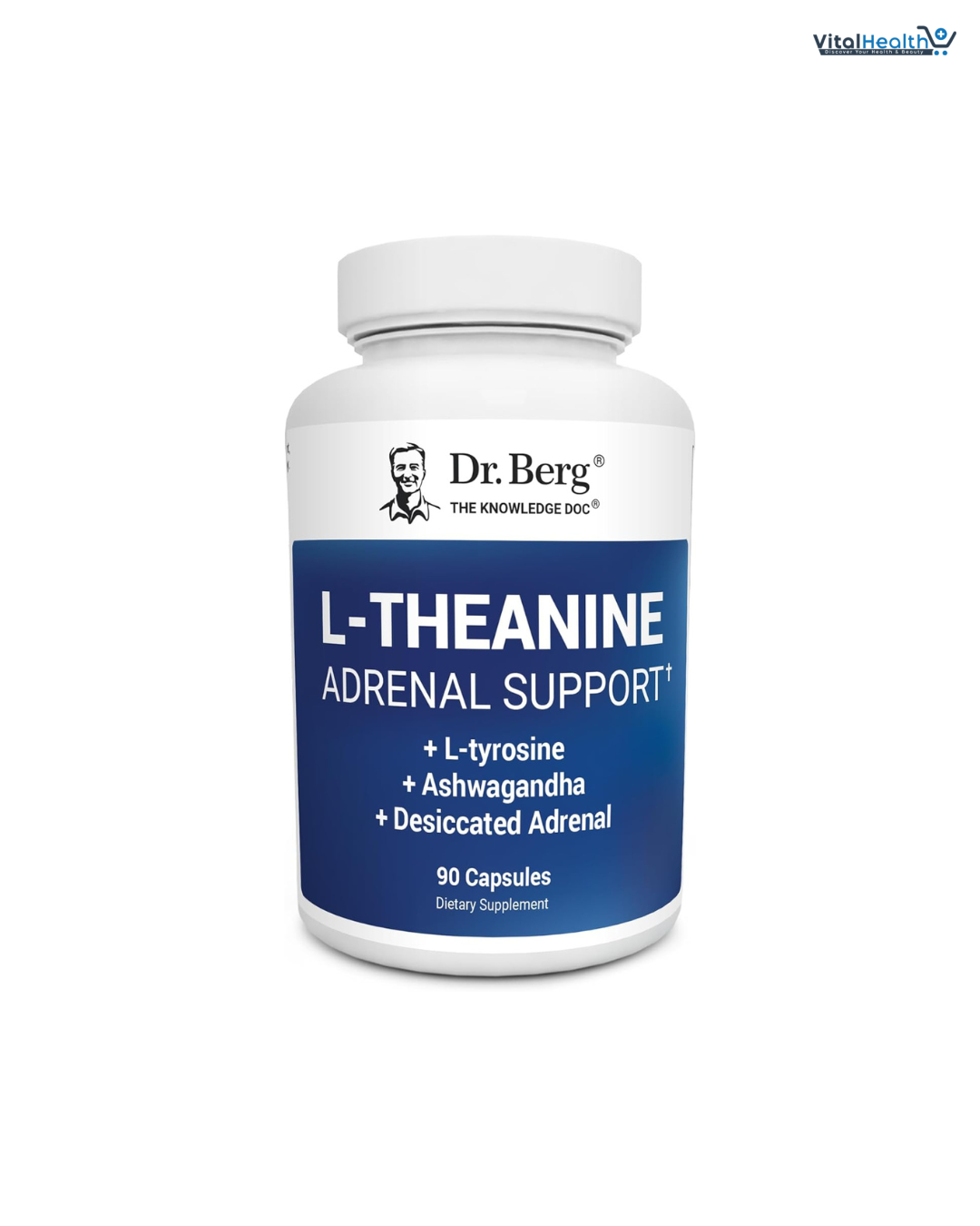 Dr. Berg L-Theanine 200mg - Includes Zinc, Copper, L-Tyrosine, &amp; Ashwagandha – L-Theanine Supplement Adrenal Support - for Relaxation, Stress Relief, and Mental Clarity* – 90 Gelatin Capsules thumbnail 7