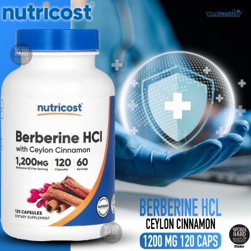 Nutricost Berberine HCl with Ceylon Cinnamon Capsules (120 Capsules, 60 Servings) - Non-GMO, Animal-Free Product thumbnail 3