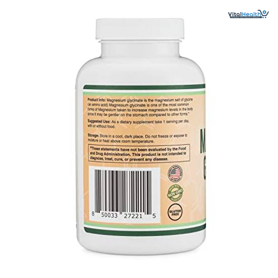 Double Wood Magnesium Glycinate 400mg 180 Capsules | Sleep, Muscle, &amp; Heart Support thumbnail 7