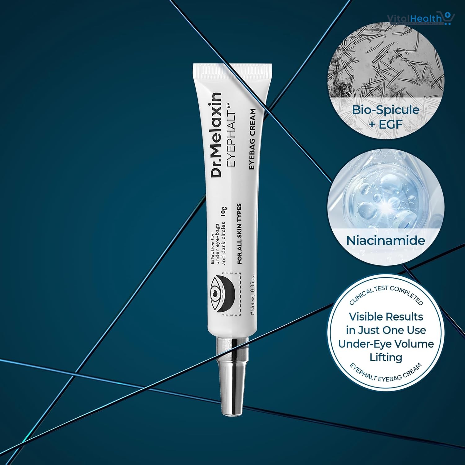 Dr Melaxin Eyephalt Eye Cream for Eyebags Dark Circles Puffiness Treatment Hydrating Under Eye Cream (10g) thumbnail 3