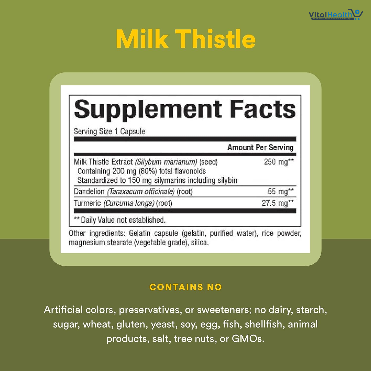 NATURAL FACTORS Milk Thistle Extract 250 Mg, 90 CT thumbnail 4