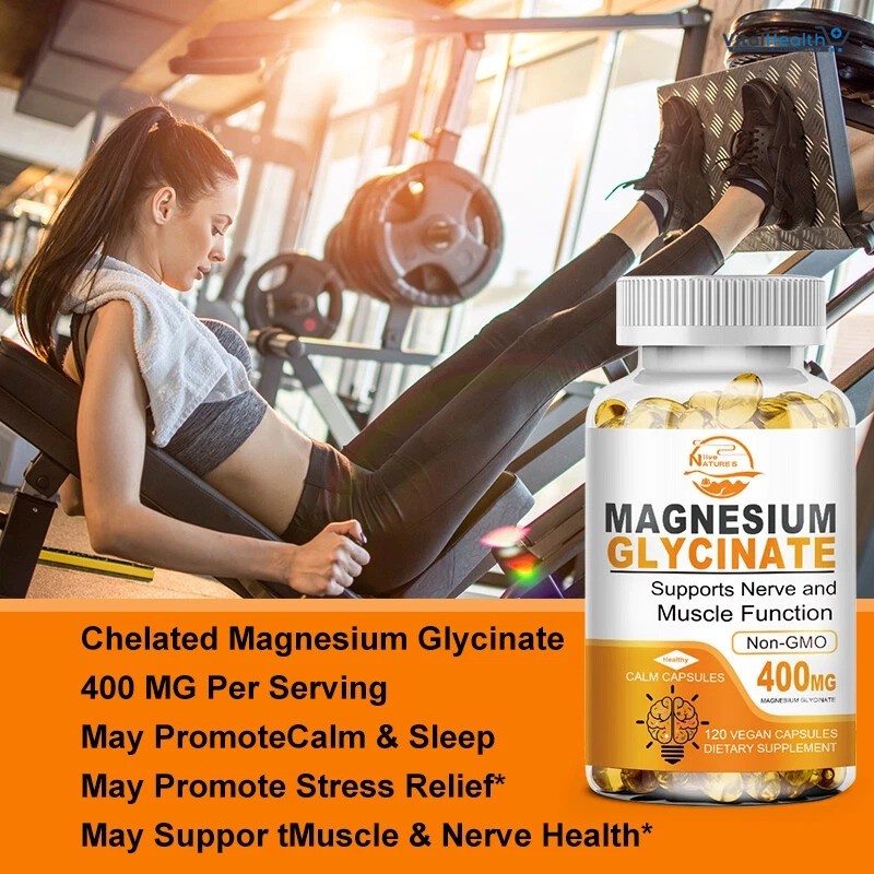 Nature's Live Magnesium Glycinate 400mg _ 120 Capsules thumbnail 2