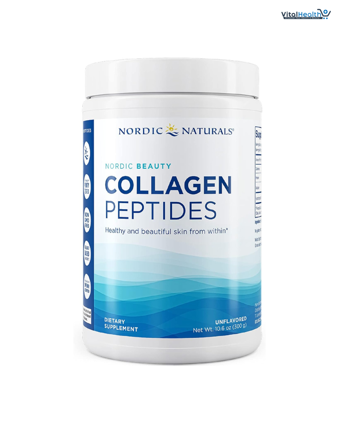 Nordic Naturals Nordic Beauty Collagen Peptides, Unflavored - 10.6 Ounces - Collagen Supplement for Skin Health and Elasticity - for Hot and Cold Beverages - 30 Servings thumbnail 6