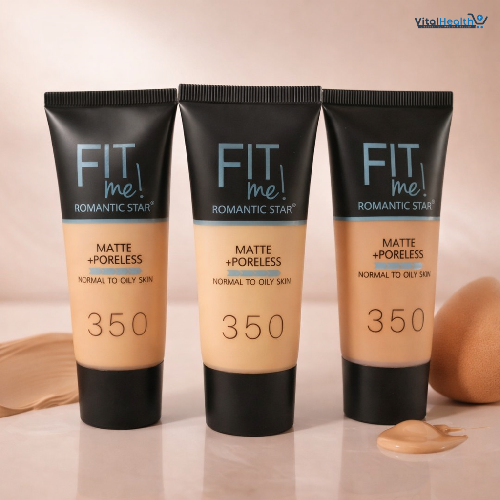 Fit Me! Romantic Star Matte + Poreless Liquid Foundation (Shade 350) – Oil-Controlling, Pore-Blurring Long-Wear Foundation For Normal To Oily Skin thumbnail 2