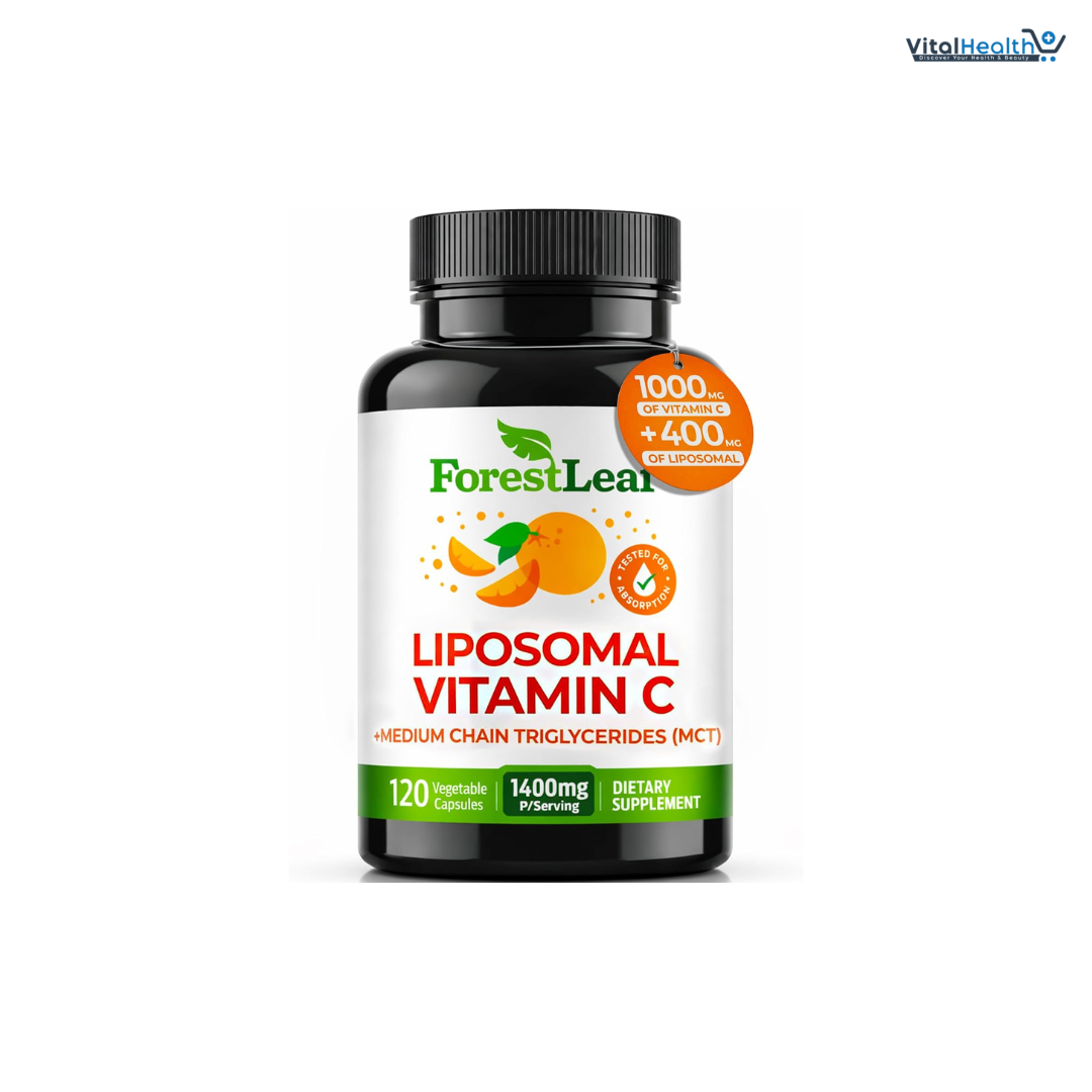 ForestLeaf Liposomal Vitamin C 1400mg Capsules | High Dose Vitamin C Liposomal Supplement w Coconut Oil Fatty Acids | 120 Vegan Cap thumbnail 7