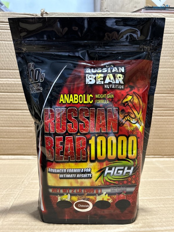 Russian Bear 10000 Mass Gainer 1KG Chocolate Flavor High-Calorie Weight Gain Supplement thumbnail 2