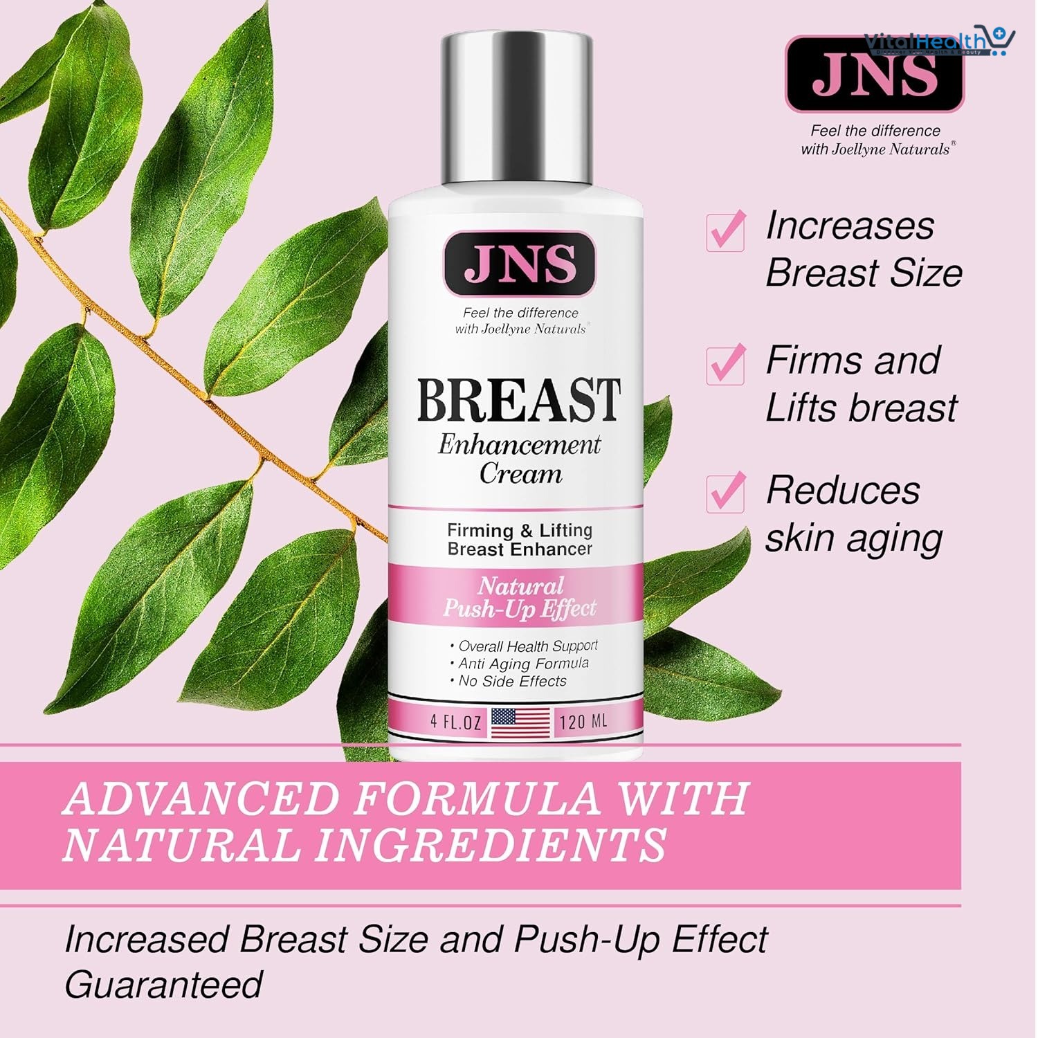 Powerful Breast Lifting &amp; Plumping Cream - USA Made, Natural Bust Growth &amp; Enlargement - 4 fl oz