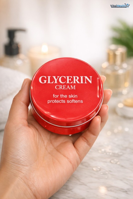 Glycerin Skin Cream Moisturizer | Deep Hydration &amp; Soft Smooth Skin Care | Daily Use Nourishing Cream for Dry &amp; Rough Skin 250 ml