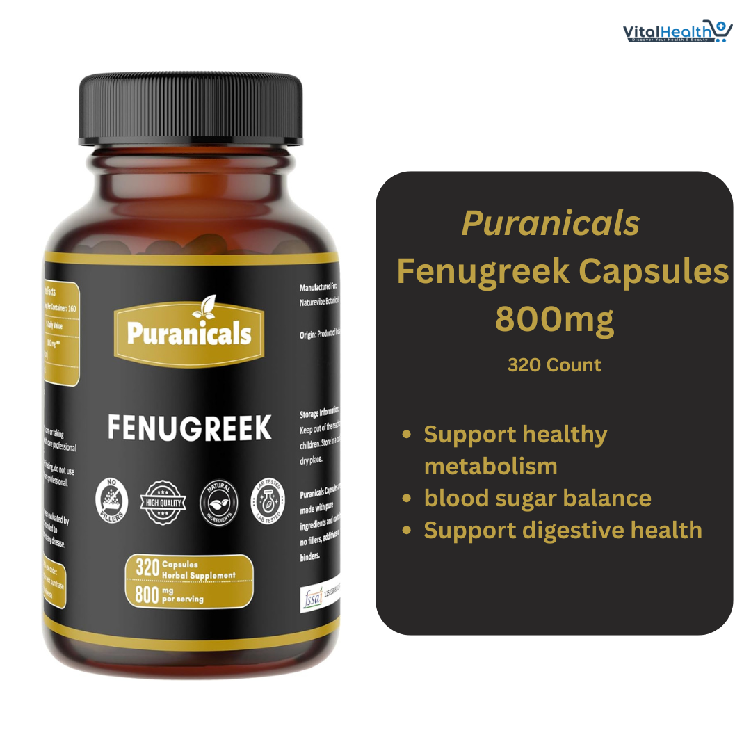 Fenugreek Premium 320 Capsules Non GMO and Gluten Free | Herbal Supplement | 800 mg Per Serving | Made with 100% Pure Herb Fenugreek Seed Powder (Trigonella foenum-graecum)