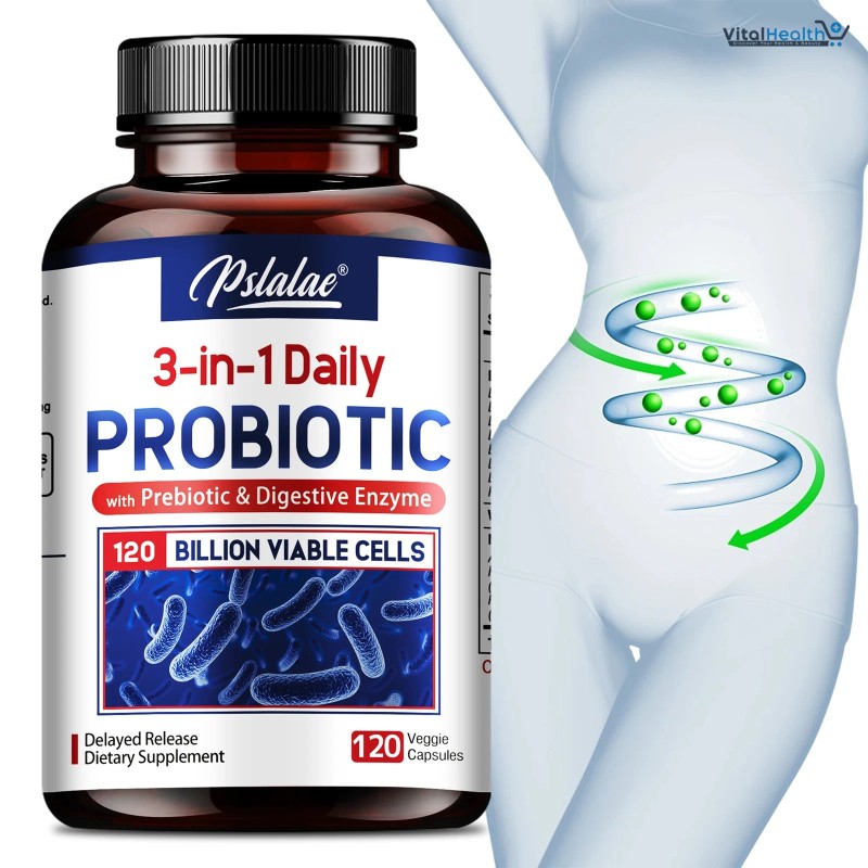 Pslalae Probiotic Capsules - Prebiotics/Probiotics, Digestive Immune Health, Gut Health