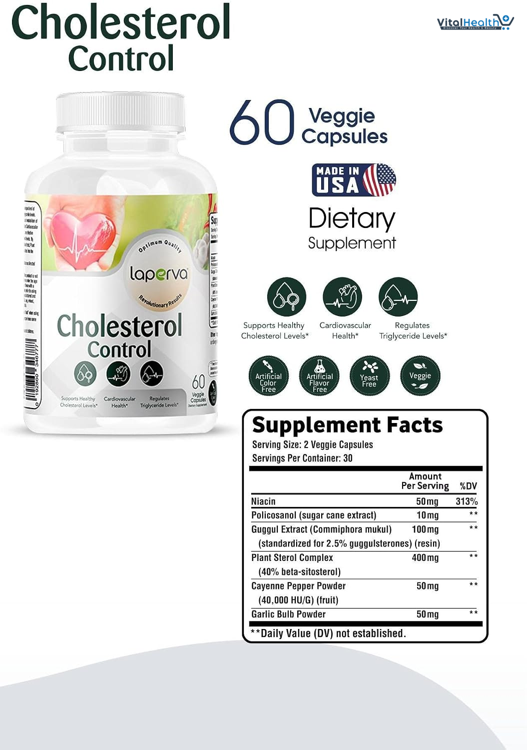 LAPERVA CHOLESTEROL CONTROL 60 CAPS