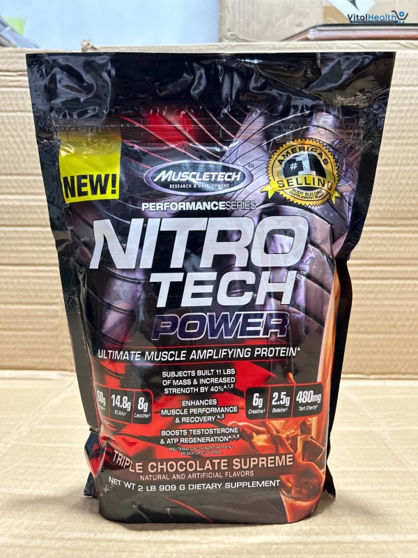 MuscleTech Nitro-Tech 100% Whey Gold Protein Powder 2LB – Premium Whey Protein for Muscle Recovery &amp; Lean Muscle Support