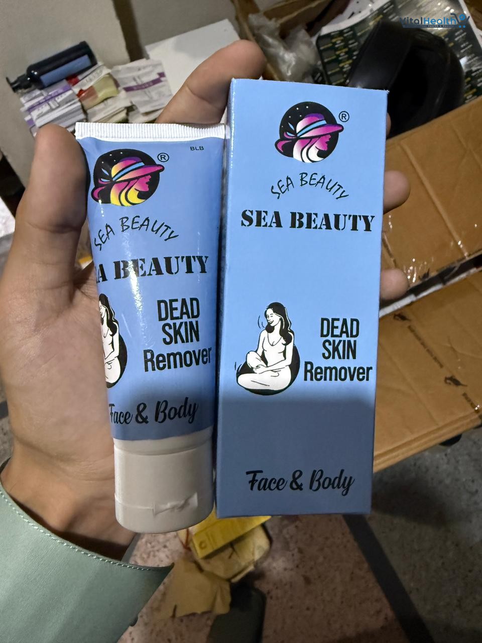 Sea Beauty Dead Skin Remover for Face &amp; Body | Instant Exfoliating Peeling Gel | Deep Cleansing &amp; Brightening Formula