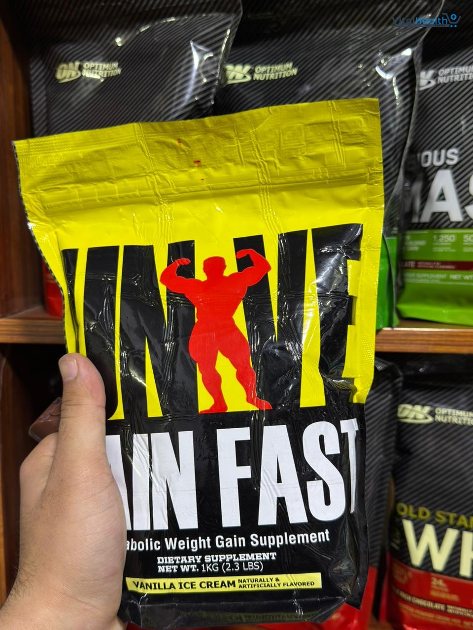 Universal Nutrition Gain Fast Anabolic Weight Gain Supplement 1kg Vanilla Ice Cream Flavor