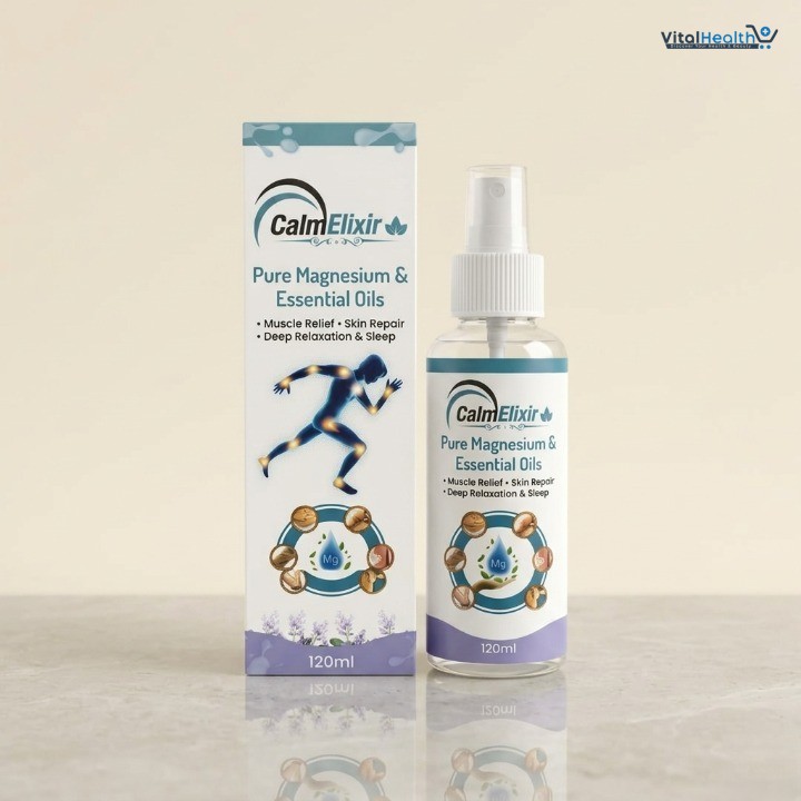 CalmElixir Magnesium Spray With Essential Oils For Muscle Relief Skin Repair Relaxation 120ml