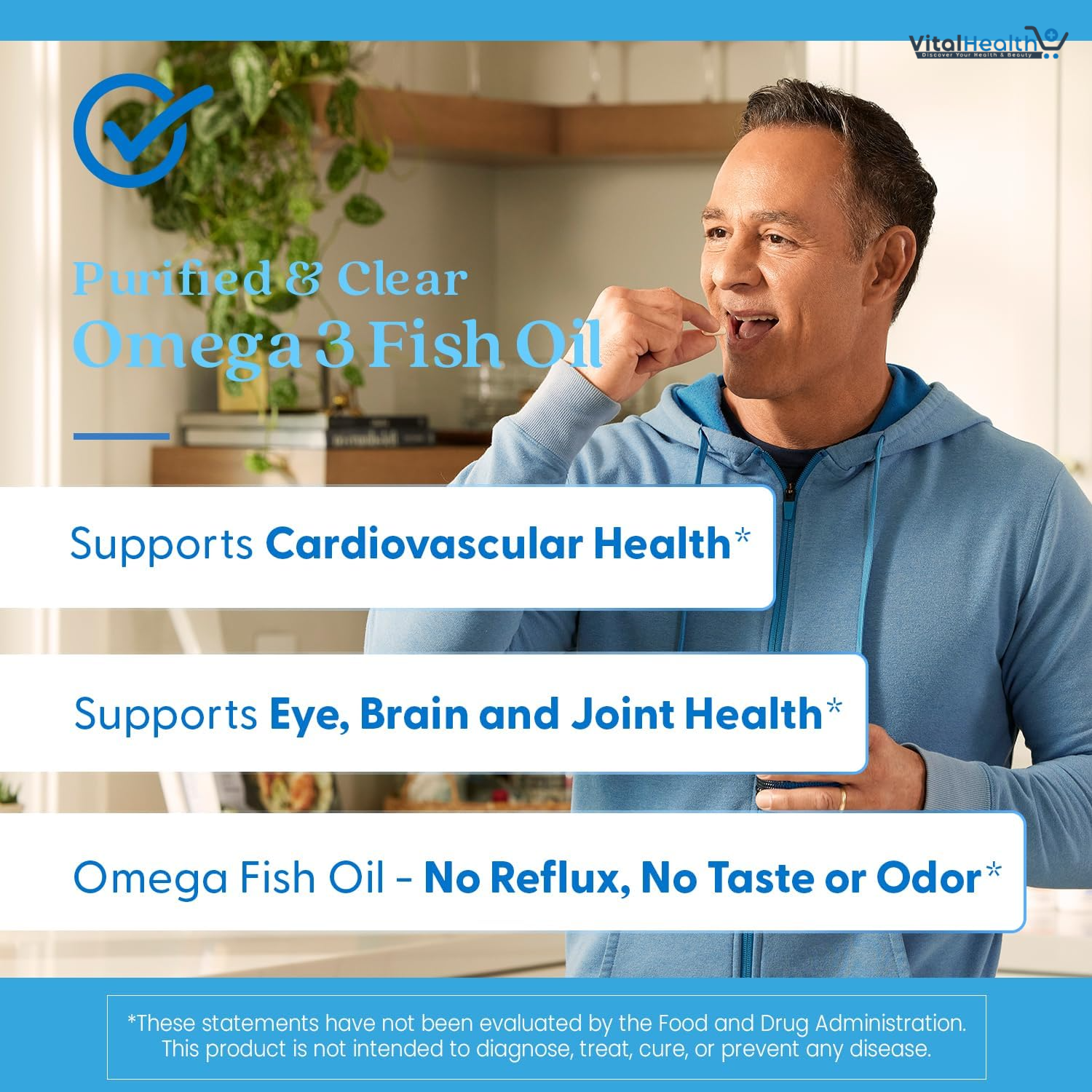 Doctors Best Purified &amp; Clear Omega 3 Fish Oil with Goldenomega, Supports Heart, Eye, Brain, &amp; Joint Health, Non-GMO, Gluten Free 120 Marine Softgels