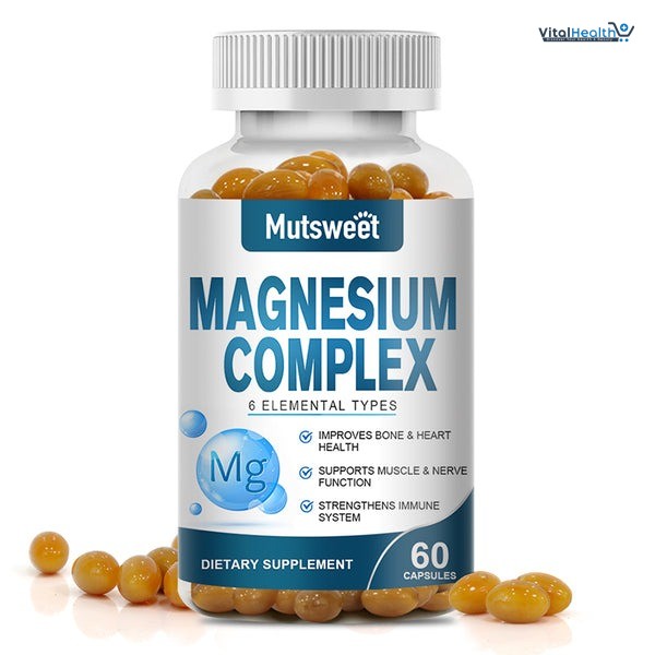 MUTSWEET Premium Magnesium Complex 500mg _ 120 Capsules _ For Bone, Muscle and Heart Health