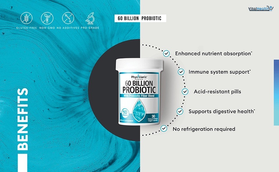 Probiotic Gut Health Supplement Burn Fat Metabolism and Promotes Nutrient Digestion for Adult Men and Women