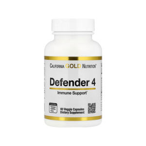 California Gold Nutrition, Defender 4, with Vitamin C, Vitamin D, Zinc &amp; Selenium, 60 Veggie Capsules