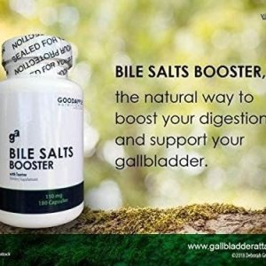 Bile Salts Booster | Supports Gallbladder/No Gallbladder | Ox Bile &amp; Taurine Gallbladder Supplement | Gas &amp; Bloating | Digestive Aid Especially fats | 180 Capsules - 110 mg