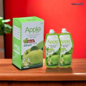 Apple Hair Color 96 Natural Black Ammonia Free Chemical Free Hair Dye Brown Coverage Natural Black And Brown Shades 500x2ml