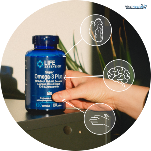 Life Extension Super Omega-3 Plus EPA/DHA Fish Oil, Sesame Lignans, Olive Extract, Krill &amp; Astaxanthin - 120 Softgels