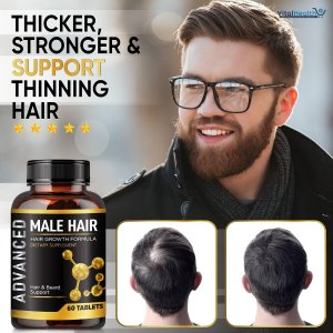 Hair Growth Vitamins With Biotin For Men-Anti Hair Loss Support Vitamins Pills