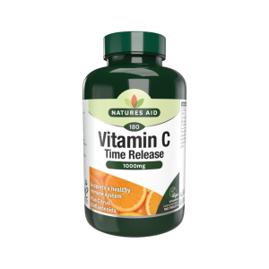 Natures Aid Vitamin C 1000mg Time Release - High Strength with Bioflavonoids 180 Tablets