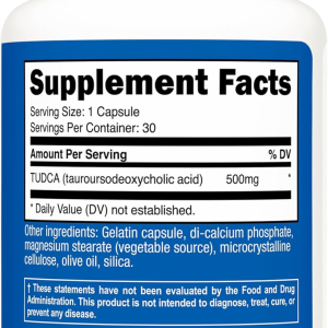 Nutricost Tudca 500mg, 30 Capsules (Tauroursodeoxycholic Acid) - Premium Quality, Gluten Free