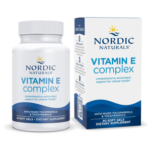 Nordic Naturals Vitamin E Complex, Unflavored - 30 Soft Gels - 6 Forms of Vitamin E for Antioxidant Support - Cellular Protection - Non-GMO
