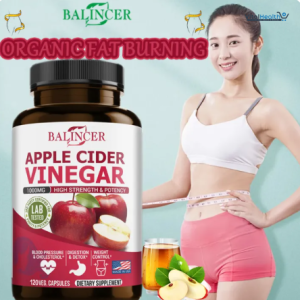 Balincer Organic Apple Cider Vinegar Capsules 120_ Support Healthy Metabolism, Promote Healthy Digestion, Weight Loss Supplement