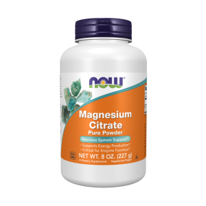 NOW Foods Supplements, Magnesium Citrate Pure Powder, Enzyme Function, Nervous System Support 8 Ounce