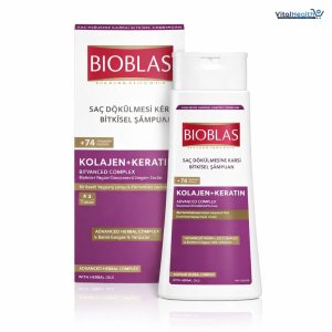 Bioblas Collagen + Keratin Hair Loss Herbal Shampoo – Anti-Hair Fall &amp; Volumizing Formula (360ml)
