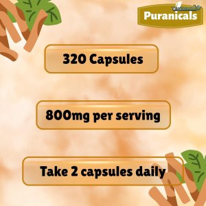 Ashwagandha Premium 320 Capsules Non GMO and Gluten Free | Herbal Supplement | 800 mg Per Serving | Made with 100% Pure Herb Ashwagandha Powder