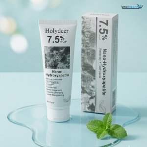 Holydeer Recovery Toothpaste | 7.5% Nano-Hydroxyapatite Enamel Repair &amp; Whitening Toothpaste - 80g
