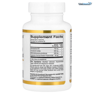 California Gold Nutrition, Glucosamine, Chondroitin, MSM plus Hyaluronic Acid 60 Capsules