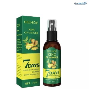 EELHOE King of Ginger 7 Days Ginger Germinal Hair Spray For Damaged Scalp Treatment and Hair Loss
