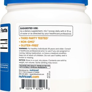 Nutricost L-Glutamine Powder - Gluten Free &amp; Non-GMO (500 g, Unflavored)