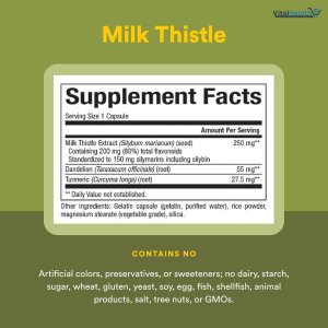 Natural Factors Milk Thistle Silymarin 250mg 90 Capsules