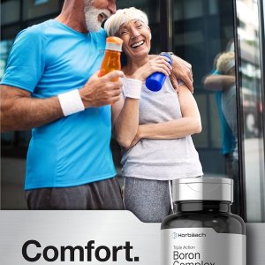 Horbäach Triple Boron Complex 6 mg Supplement | 300 Tablets | for Men and Women | Vegetarian, Non-GMO &amp; Gluten Free | Triple Action Boron Citrate, Boron Glycinate, Boron Asparate