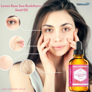 Leven Rose Sea Buckthorn Seed Oil, 100% Pure Unrefined Cold Pressed Anti Aging Acne Treatment for Hair Skin and Nails (1 oz)