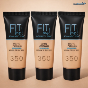 Fit Me! Romantic Star Matte + Poreless Liquid Foundation (Shade 350) – Oil-Controlling, Pore-Blurring Long-Wear Foundation For Normal To Oily Skin