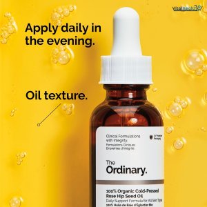 The Ordinary 100% Organic Cold-Pressed Rose Hip Seed Oil, Addresses Signs of Aging by Improving the Appearance of Uneven Skin Tone, Supporting Skin Elasticity, 1 Fl Oz