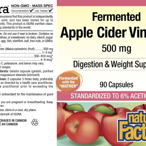 Natural Factors Fermented Apple Cider Vinegar 500mg - 90 capsules
