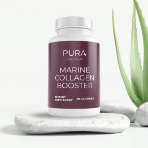 Pura Marine Collagen Booster _ Skin Rejuvenation Support, Prevent Wrinkles _ 90 Count